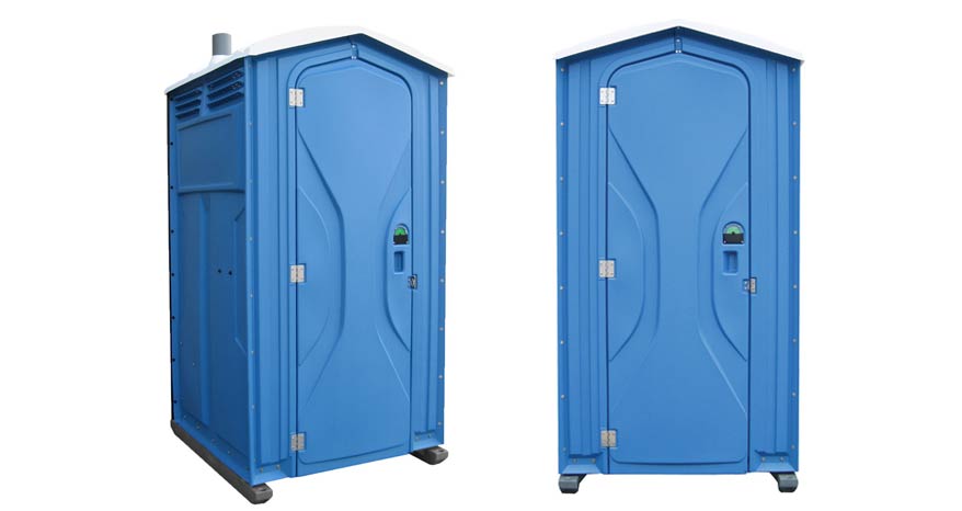 Long-term porta potty units on site in Edinburg, Texas